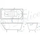 Ванна чугунная Delice Fusion DLR230647R-AS 170x70 см, с отверстиями под ручки, антискользящим покрытием, белый