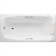 Ванна чугунная Roca Ming 2302G000R 170x85 см, с отверстиями под ручки, антискользящим покрытием, белый