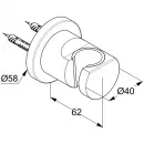 Держатель для душа Kludi Nova Fonte Puristic 20552N0-15 золотой матовый