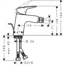 Смеситель для биде с донным клапаном Hansgrohe Logis 71204000