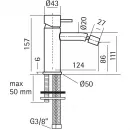 Смеситель для биде без донного клапана Cisal Xion XI000564D1