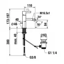 Смеситель для биде Laufen Kartell by Laufen 3.4133.1.004.101.1 с донным клапаном, хром