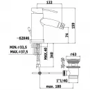 Смеситель для биде с донным клапаном Paffoni Berry BR131KCR