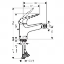 Смеситель для биде с донным клапаном Hansgrohe Novus 71142000