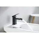 Смеситель для биде Aquatek Либра AQ1618MB без донного клапана, черный матовый
