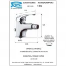 Смеситель для биде с донным клапаном Remer Serie 35 F20