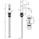 Смеситель для биде Bossini Teo Z00702.022 c донным клапаном, бронза