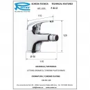 Смеситель для биде без донного клапана Remer Serie 35 F21