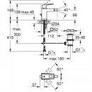 Смеситель для биде с донным клапаном Grohe Eurocube 23138000