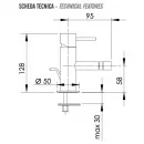 Смеситель для биде с донным клапаном Remer X Style X20NP