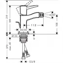 Смеситель для биде с донным клапаном Hansgrohe Metropol Classic 31320090