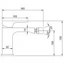 Смеситель для биде с донным клапаном Villeroy & Boch Architectura Square TVB125001000K5