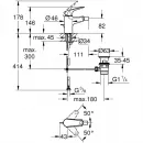 Смеситель для биде Grohe Euroeco 23263001 с донным клапаном, хром