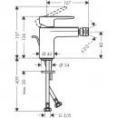 Смеситель для биде с донным клапаном Hansgrohe Vernis Blend 71218000