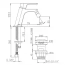Смеситель для биде с донным клапаном Paini Atacama WWCR306TSR