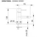 Смеситель для биде без донного клапана Remer X Style X22RP