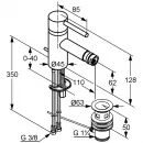 Смеситель для биде с донным клапаном Kludi Bozz 385330576