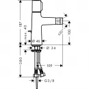 Смеситель для биде с донным клапаном Hansgrohe Talis Select S 72202000