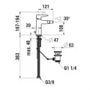 Смеситель для биде Laufen Val HF901710100000 с донным клапаном, хром