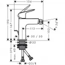 Смеситель для биде с донным клапаном Hansgrohe Logis 71201000