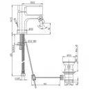 Смеситель для биде с донным клапаном Paini Ovo 86CR3062SKM