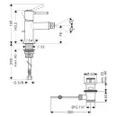 Смеситель для биде с донным клапаном Hansgrohe Talis Classic 14120000