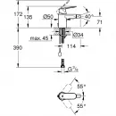 Смеситель для биде с цепочкой Grohe Eurosmart Cosmopolitan 32840000