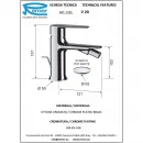 Смеситель для биде с донным клапаном Remer Vanity V20