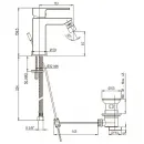 Смеситель для биде с донным клапаном Paini Dax-R 84CR306RKM