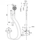 Смеситель для душа Wonzon & Woghand WW-A4888-BG с душевым гарнитуром, золотой матовый