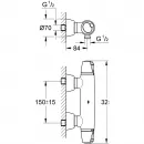 Термостат для душа Grohe Grohtherm 3000 34179000
