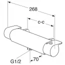 Термостат для душа хром Gustavsberg Estetic GB41218304