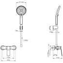 Смеситель для душа Wonzon & Woghand WW-B2585-CR с душевым гарнитуром, хром