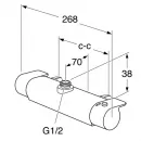 Термостат для душа хром Gustavsberg Estetic GB41218324