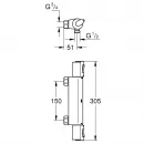 Термостат для душа Grohe Grohtherm 800 34762000 хром