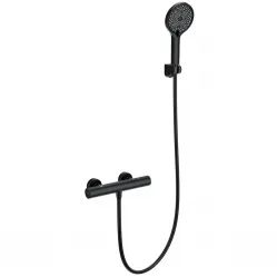 Термостат для душа Wonzon & Woghand Inn 1 WW-B3013-A-MB с душевым гарнитуром, черный матовый