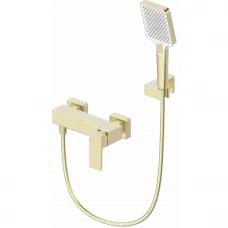 Смеситель для душа Wonzon & Woghand Cube 2.0 WW-88048068-BG с душевым гарнитуром, золотой матовый