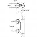 Термостат для душа Jacob Delafon Cuff E37035-CP