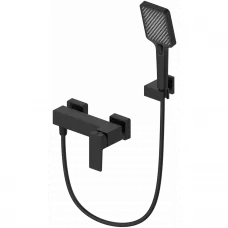 Смеситель для душа Wonzon & Woghand Cube 2.0 WW-88048068-MB с душевым гарнитуром, черный матовый