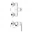 Смеситель для душа BelBagno Loyd LOY-ESDM-CRM