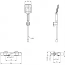 Термостат для душа Wonzon & Woghand Twist WW-B2025-A-BG с душевым гарнитуром, золотой матовый