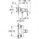 Смеситель для душа Grohe Cubeo 1018242430 черный матовый