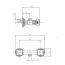 Смеситель для душа бронза, ручки металл Cezares Olimp OLIMP-DS-02-M