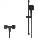 Смеситель для душа Grohe Cubeo 1018252430 с душевым гарнитуром, черный матовый