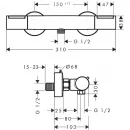 Термостат для душа Hansgrohe Ecostat Element 13346000