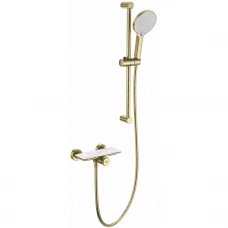 Смеситель для душа Wonzon & Woghand Click WW-B2052-A-BG с душевым гарнитуром, золотой матовый