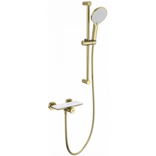 Смеситель для душа Wonzon & Woghand Click WW-B2052-A-BG с душевым гарнитуром, золотой матовый