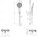 Смеситель для душа Wonzon & Woghand Click WW-B2052-A-CR с душевым гарнитуром, хром