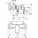 Смеситель для душа Hansgrohe Rebris E 72650670