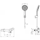 Термостат для душа Wonzon & Woghand WW-B2057-A-CR с душевым гарнитуром, хром